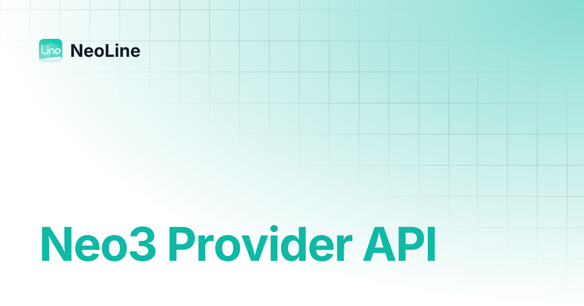 Neo3 Provider API | NeoLine